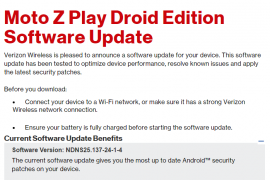 Verizon Moto Z Play Droid OTA update releases with March security patch