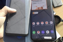 Galaxy S8+ and its broken panel leak out from Japan