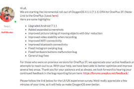 Another OnePlus 3 and 3T Android 7.1.1 OTA update rolling out as OxygenOS 4.1.1