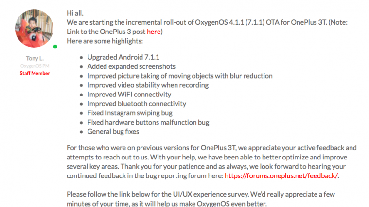 OnePlus OxygenOS 4.1.1