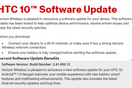 Verizon HTC 10 Android 7.0 Nougat update now rolling out, build 2.41.605.12