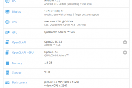 Leaked ZTE Z986 specs point at Android 7.1.1 Nougat powered budget level phablet device