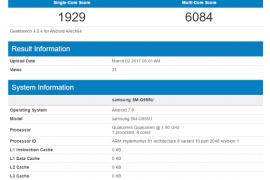 Galaxy S8 and S8 Plus spotted on GeekBench running Android 7.0