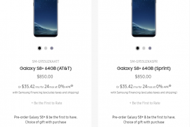 Galaxy S8 and S8+ unlocked US carrier variants now available for pre-order