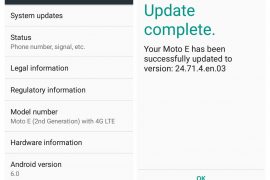 Moto E 2nd Gen. receiving an OTA update with December security patch, build 24.71.4.en.03