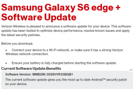 Verizon Galaxy S6 Edge+ February security update rolling out, build G928VVRS3BQB1