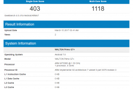 WALTON Primo G7 and G7+ spotted on Geekbench, run Nougat already
