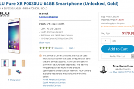 Deal: BLU Pure XR 64GB available for $180 only at B&H, $120 off the regular price
