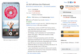 LG G6 now available on Amazon India for Rs 51,990