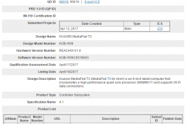 Huawei MediaPad T3 release is near, clears Bluetooth SIG