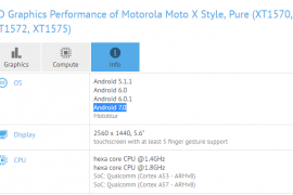 Moto X Style and X Pure Nougat update spotted on GFXBench