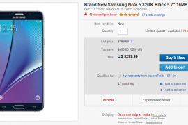 Deal: Get a brand new AT&T Galaxy Note 5 for $299 only on eBay
