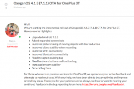 OnePlus 3 and 3T Android 7.1.1 update rolling out with OxygenOS 4.1.3