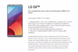 Deal: Buy LG G6 from T-Mobile and get a LG G Pad X 8.0 Android tablet for free