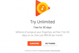 Google Play Music All Access now available in India for Rs. 89 a month