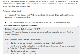 Verizon Pixel and Pixel XL OTA update rolling out with handful of improvements, build NHG47K