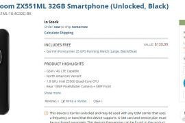 Deal: Asus Zenfone Zoom 32GB available for $200 at B&H, comes with free Garmin Forerunner 25 GPS running watch