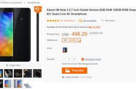[Deal] Get a Xiaomi Mi Note 2 for as low as $430 and with free shipping