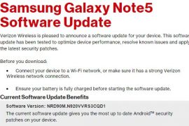 Verizon Galaxy Note 5 and S6 Edge Plus update brings April security patch