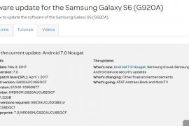 AT&T Galaxy S6, S6 Edge and S6 Active get Android 7.0 Nougat update