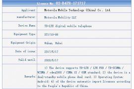 Motorola Moto Z2 Play, Asus ZenFone Go 2 and Nokia 3 (TA-1030) show up at TENAA