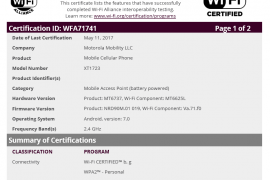 Moto E4 crosses Wi-Fi Alliance, could release within a month