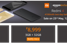 Xiaomi Redmi 4 launched in India in three variants
