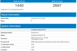 Coolpad R116 specs leaked via Geekbench