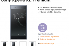 3 Austria launches Sony XZ Premium with free PS4 Slim on pre-order deal