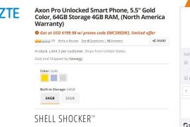 Deal: Get ZTE Axon Pro 64GB for $200 only at Newegg