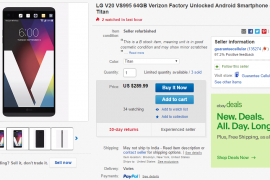 Hot Deal: Factory unlocked Verizon LG V20 64GB (refurbished) going for $290 at eBay