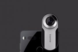 Essential phone teaser reveals dual camera and an attachable 360 degree camera module