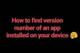 How to find version number of an app installed on your device