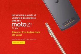 Moto Z2 Play pre-orders to begin in India from June 8