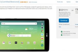 [Deal] Get Certified Restored LG G Pad X 8.0 inch for free from AT&T under 2 year contract on qualified plans