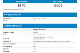 Moto Z2 shows up on GeekBench with SD 835, 4GB RAM and Android 7.1.1