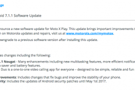 Moto X Play Android 7.1.1 Nougat update finally rolling out