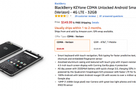 BlackBerry KEYone back in stock at Amazon USA