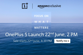 OnePlus 5 now open for registration at Amazon India, sale begins on June 22