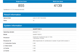 Sharp FS8010 spotted on GeekBench with Snapdragon 630 processor