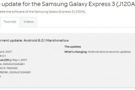 AT&T Galaxy Express 3 receives May security patch as an OTA update build J120AUCS3AQE1