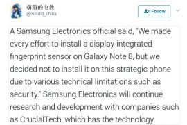 Galaxy Note 8 set to miss this next-gen tech