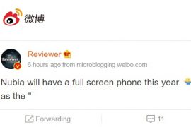 ZTE will release a full screen bezel-less Nubia phone later this year