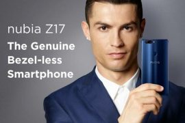 Nubia Z17 poses for the camera with Cristiano Ronaldo