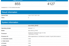 Asus ZenFone 4 with Snapdragon 660 clocked at 2.21GHz hits Geekbench