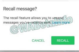 WhatsApp recall feature to come soon?