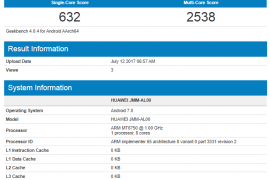 Huawei JMM-AL00 hits Geekbench, features 3GB RAM, MT6750 processor and Android Nougat