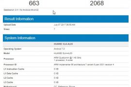 Huawei Enjoy 7 (SLA-AL00) benchmarks available as device hits Geekbench