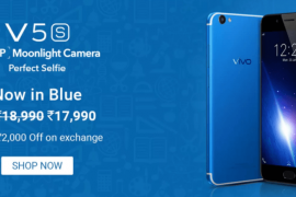 Vivo V5S price reduced by INR 1,000 for limited time, Blue variant goes on sale too