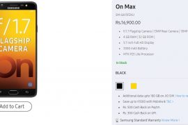 Galaxy On Max now available for purchase in India for INR 16,900 at Samsung Shop online
